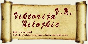 Viktorija Milojkić vizit kartica